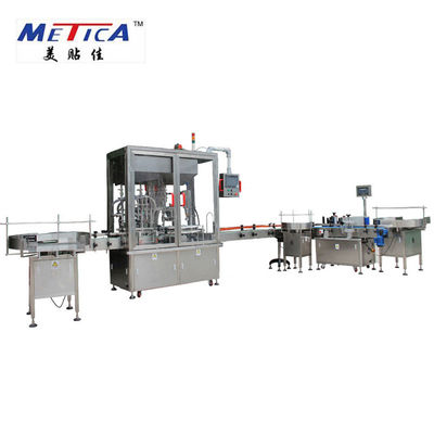 Завалка бутылки любимца производственной линии сиропа METICA разливая по бутылкам и покрывая машина